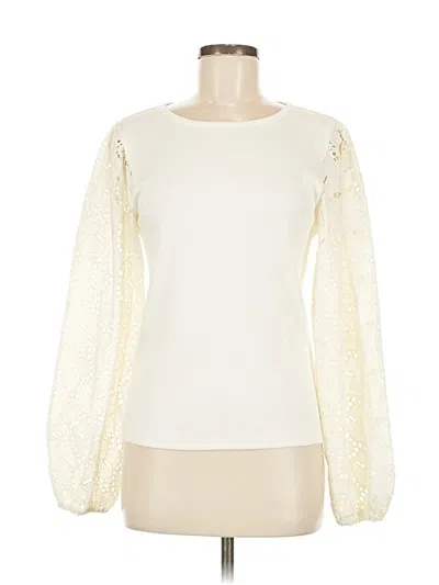 Pre-owned Jcrew Long Sleeve Blouse In White
