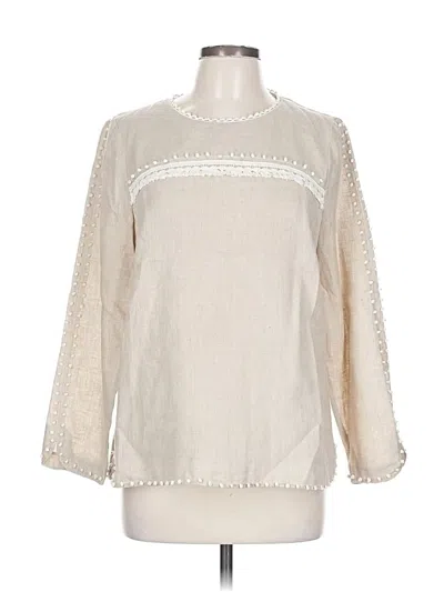 Pre-owned Jcrew Long Sleeve Blouse In White