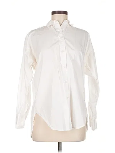 Pre-owned Jcrew Long Sleeve Blouse In White