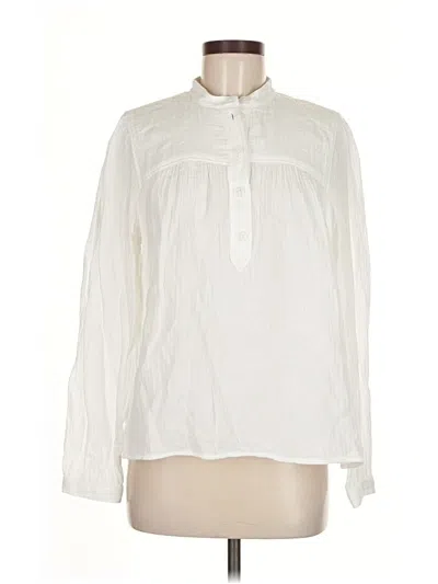 Pre-owned Jcrew Long Sleeve Blouse In White