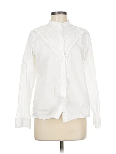 Pre-owned Jcrew Long Sleeve Blouse In White