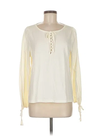 Pre-owned Jcrew Long Sleeve Blouse In White