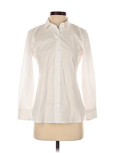 Pre-owned Jcrew Long Sleeve Blouse In White