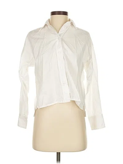 Pre-owned Jcrew Long Sleeve Blouse In White