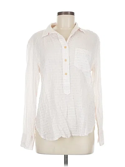 Pre-owned Jcrew Long Sleeve Blouse In White
