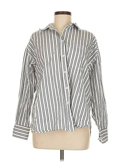 Pre-owned Jcrew Long Sleeve Blouse In White