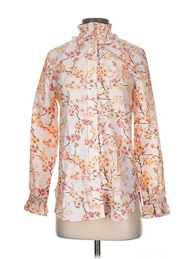 Pre-owned Jcrew Long Sleeve Blouse In White