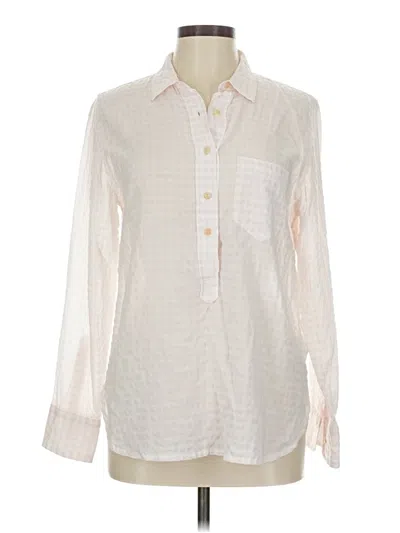 Pre-owned Jcrew Long Sleeve Blouse In White