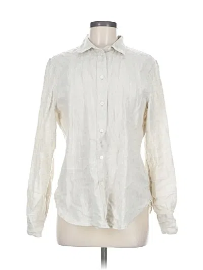 Pre-owned Jcrew Long Sleeve Blouse In White