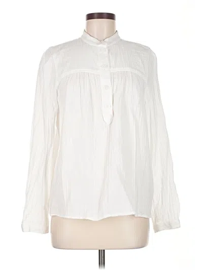 Pre-owned Jcrew Long Sleeve Blouse In White
