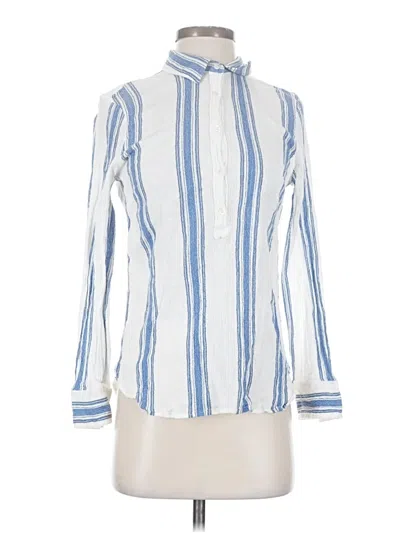 Pre-owned Jcrew Long Sleeve Blouse In White