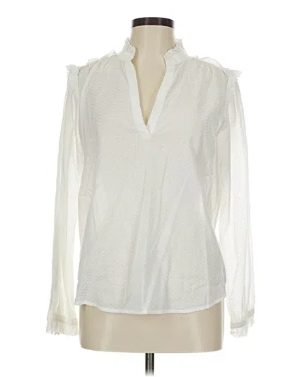 Pre-owned Jcrew Long Sleeve Blouse In White