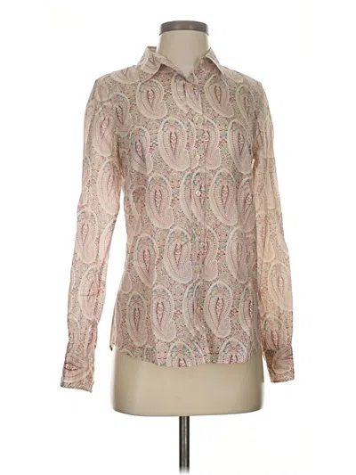 Pre-owned Jcrew Long Sleeve Blouse In White