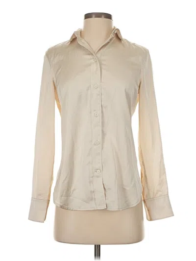 Pre-owned Jcrew Long Sleeve Blouse In White