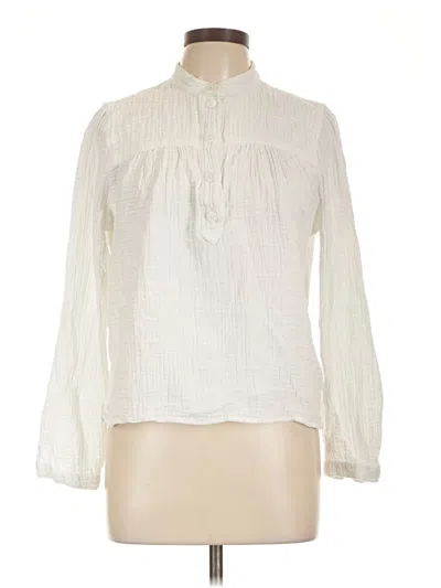 Pre-owned Jcrew Long Sleeve Blouse In White