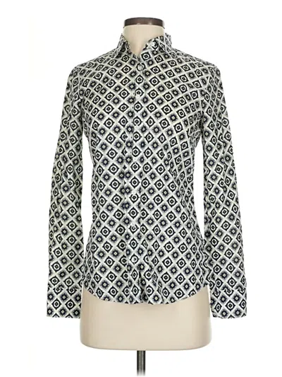 Pre-owned Jcrew Long Sleeve Blouse In White