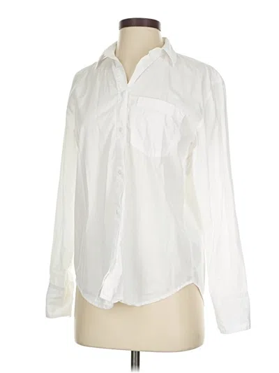 Pre-owned Jcrew Long Sleeve Blouse In White