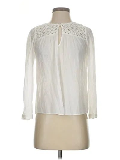 Pre-owned Jcrew Long Sleeve Blouse In White