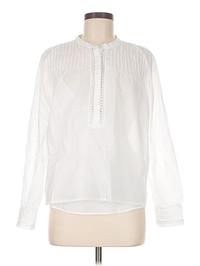 Pre-owned Jcrew Long Sleeve Blouse In White