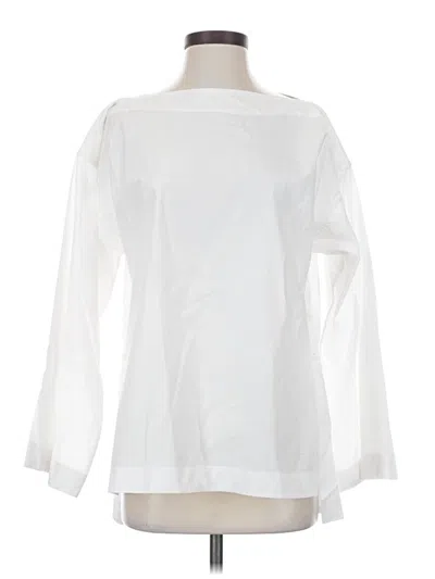 Pre-owned Jcrew Long Sleeve Blouse In White