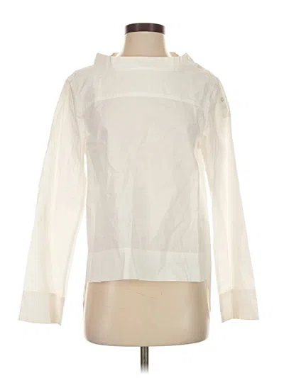 Pre-owned Jcrew Long Sleeve Blouse In White