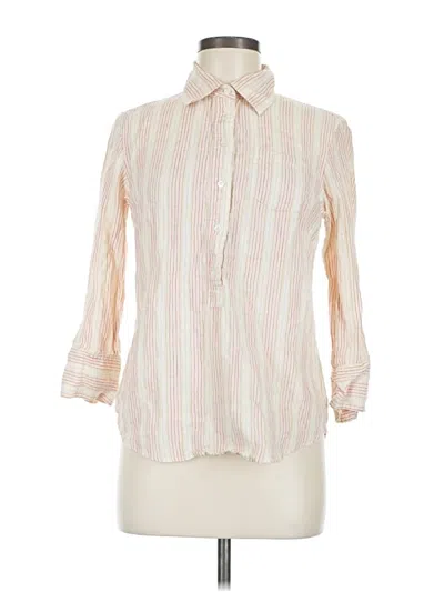 Pre-owned Jcrew Long Sleeve Blouse In White