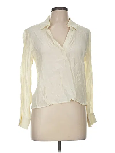 Pre-owned Jcrew Long Sleeve Blouse In White