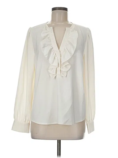 Pre-owned Jcrew Long Sleeve Blouse In White