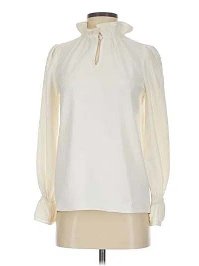 Pre-owned Jcrew Long Sleeve Blouse In White