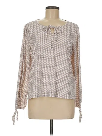 Pre-owned Jcrew Long Sleeve Blouse In White