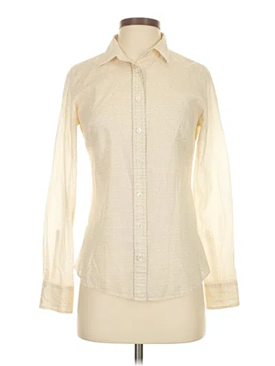 Pre-owned Jcrew Long Sleeve Blouse In White