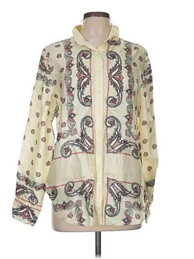 Pre-owned Jcrew Long Sleeve Blouse In White