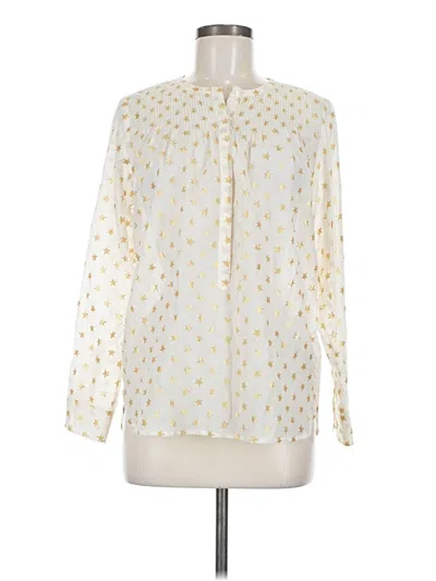 Pre-owned Jcrew Long Sleeve Blouse In White