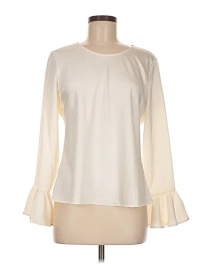 Pre-owned Jcrew Long Sleeve Blouse In White