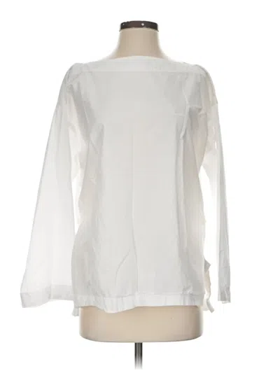 Pre-owned Jcrew Long Sleeve Blouse In White
