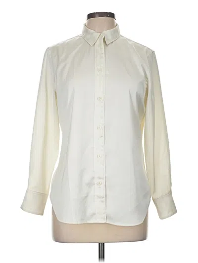 Pre-owned Jcrew Long Sleeve Blouse In White