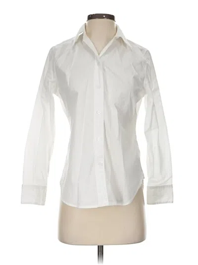 Pre-owned Jcrew Long Sleeve Blouse In White