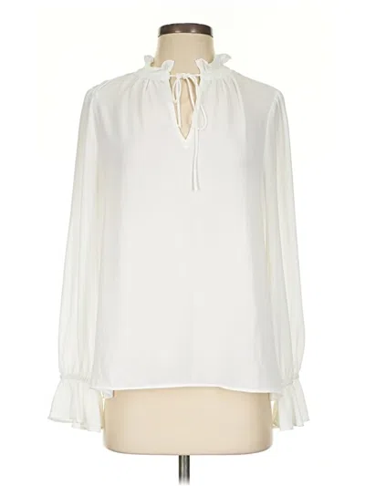 Pre-owned Jcrew Long Sleeve Blouse In White