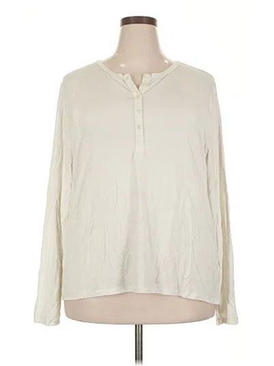 Pre-owned Jcrew Long Sleeve Blouse In White