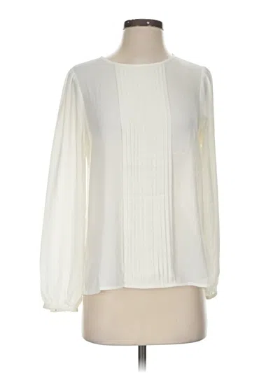 Pre-owned Jcrew Long Sleeve Blouse In White