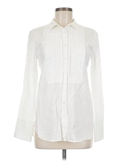 Pre-owned Jcrew Long Sleeve Blouse In White