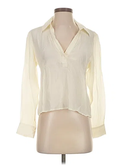 Pre-owned Jcrew Long Sleeve Blouse In White