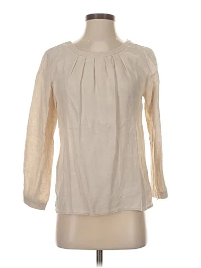 Pre-owned Jcrew Long Sleeve Blouse In White