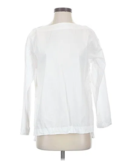 Pre-owned Jcrew Long Sleeve Blouse In White
