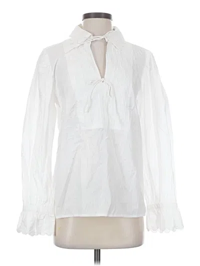 Jcrew Long Sleeve Blouse In White