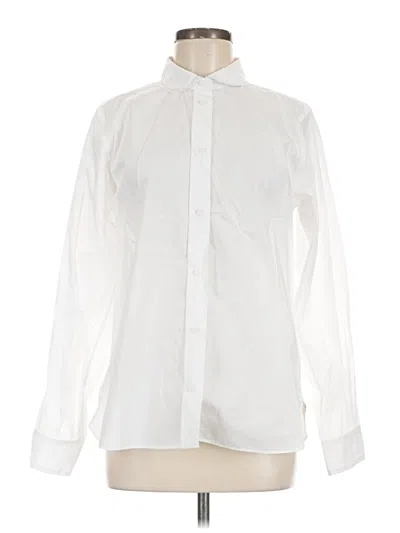 Pre-owned Jcrew Long Sleeve Blouse In White