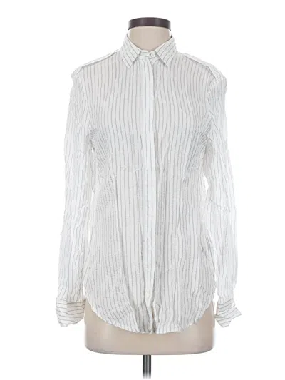 Pre-owned Jcrew Long Sleeve Blouse In White