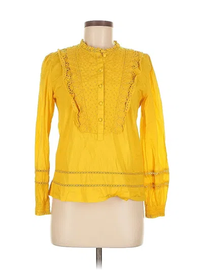 Pre-owned Jcrew Long Sleeve Blouse In Yellow
