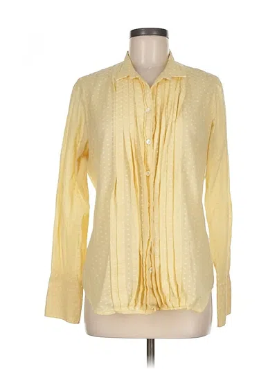 Pre-owned Jcrew Long Sleeve Blouse In Yellow