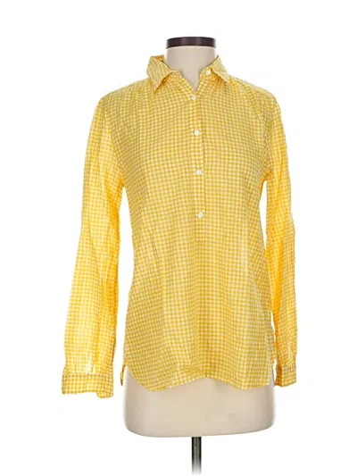 Pre-owned Jcrew Long Sleeve Blouse In Yellow